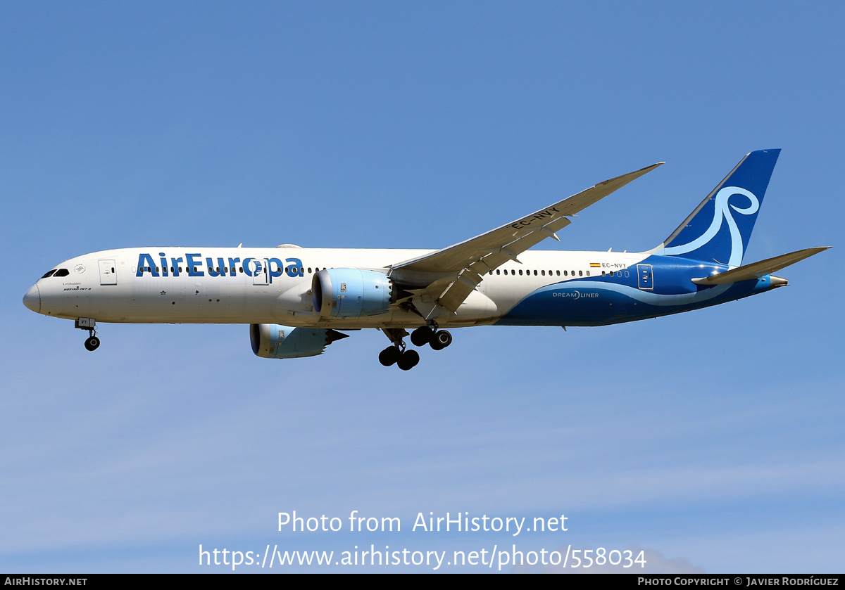 Aircraft Photo of EC-NVY | Boeing 787-9 Dreamliner | Air Europa | AirHistory.net #558034