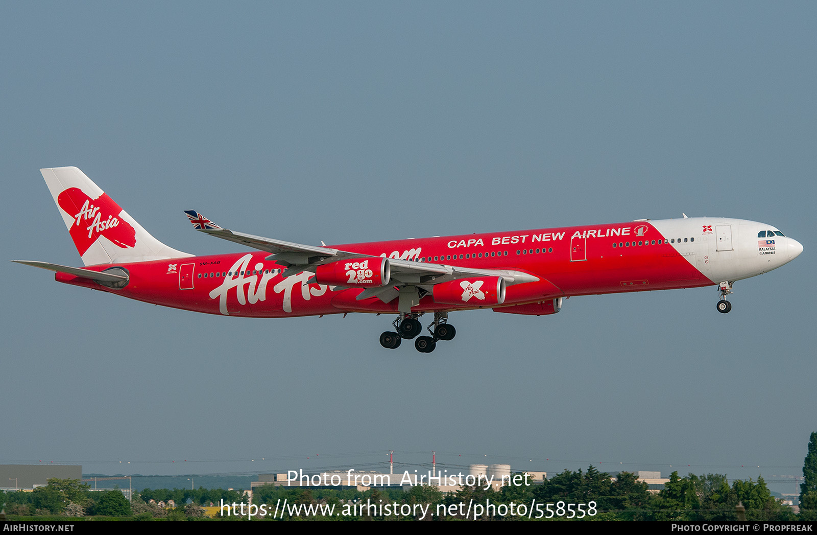 Aircraft Photo of 9M-XAB | Airbus A340-313 | AirAsia X | AirHistory.net #558558