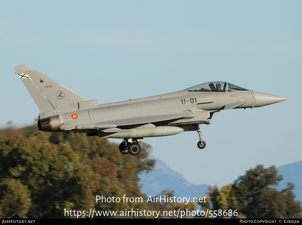 Aircraft Photo of C.16-21 | Eurofighter EF-2000 Typhoon S | Spain - Air Force | AirHistory.net #558686