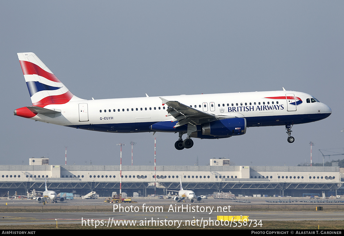 Aircraft Photo of G-EUYH | Airbus A320-232 | British Airways | AirHistory.net #558734