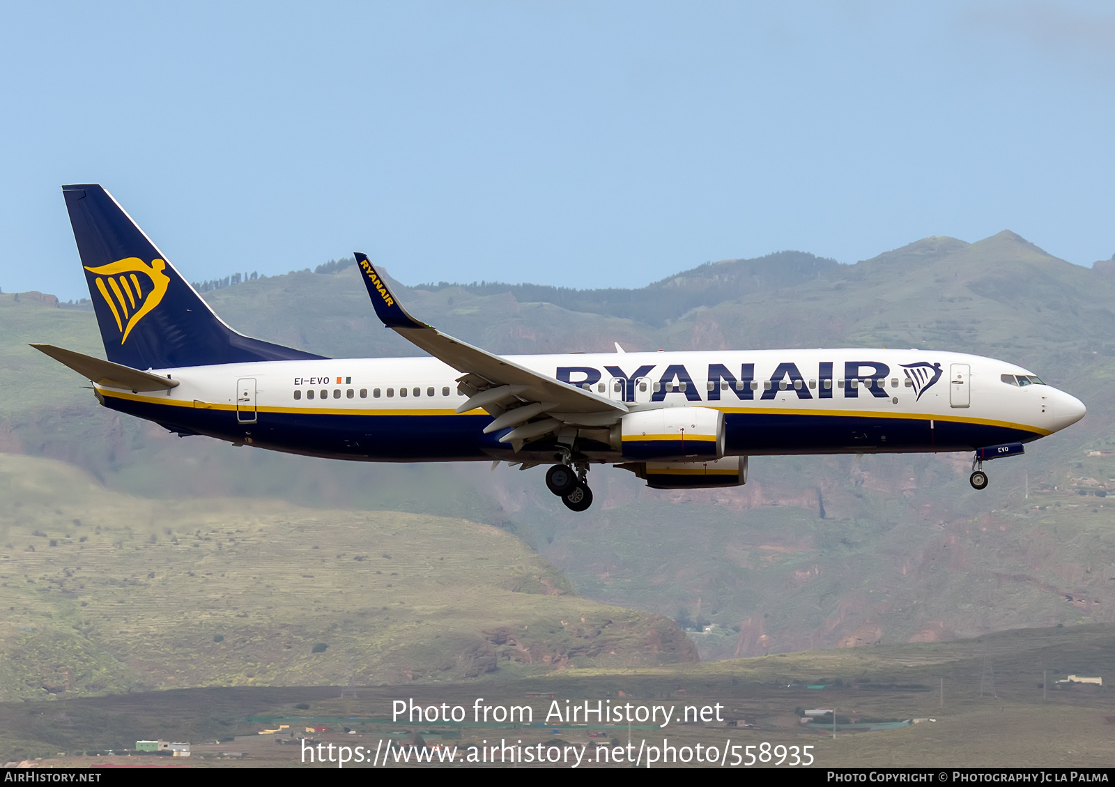 Aircraft Photo of EI-EVO | Boeing 737-8AS | Ryanair | AirHistory.net #558935