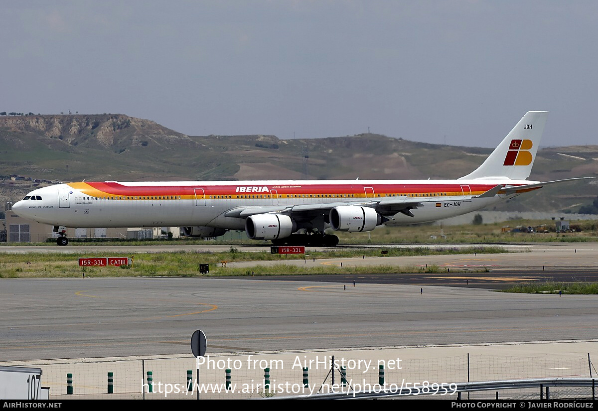 Aircraft Photo of EC-JOH | Airbus A340-642 | Iberia | AirHistory.net ...