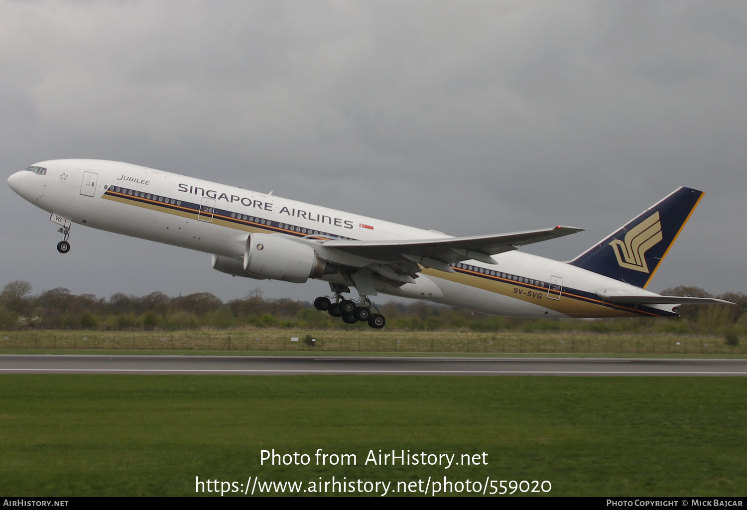 Aircraft Photo of 9V-SVG | Boeing 777-212/ER | Singapore Airlines | AirHistory.net #559020