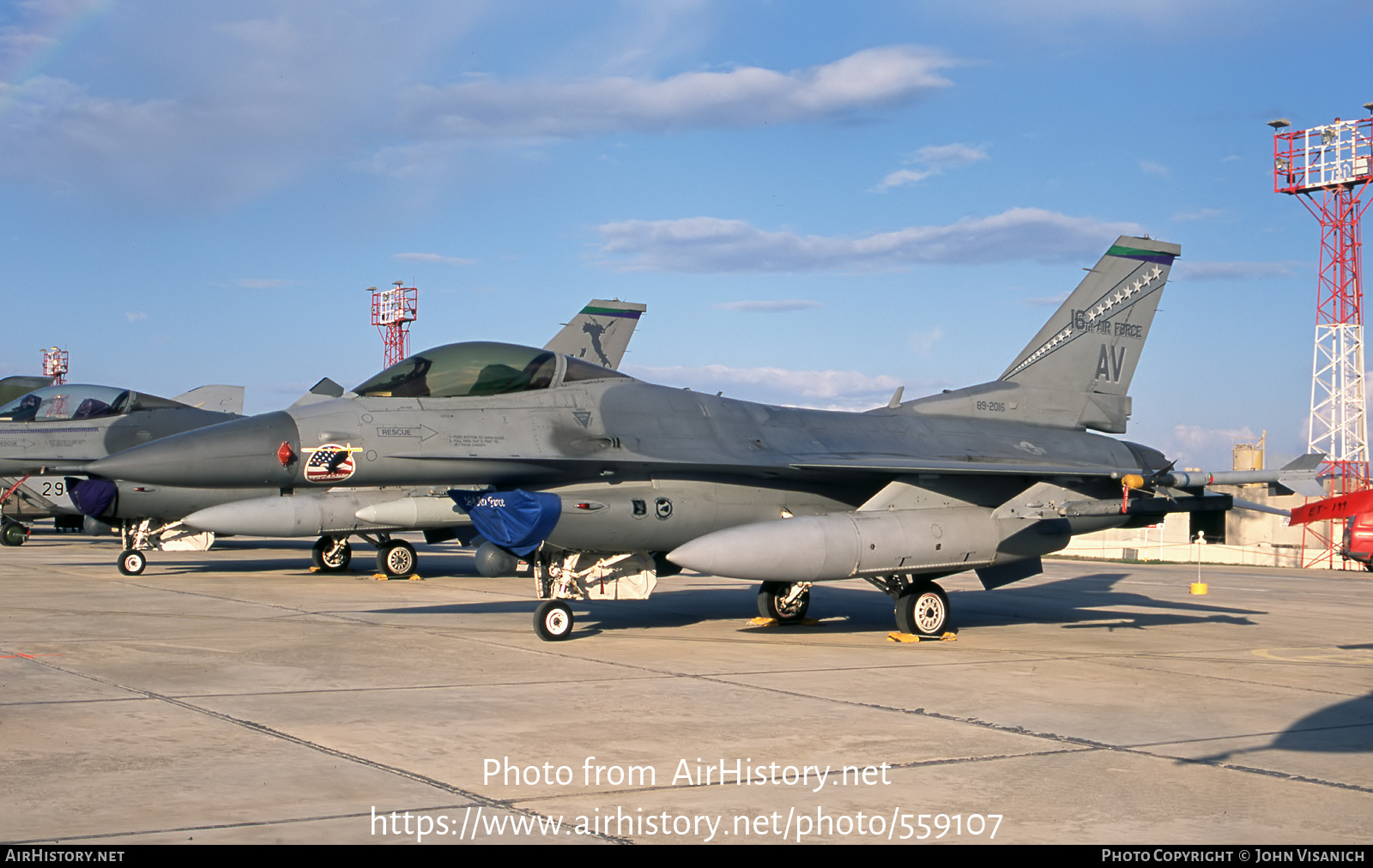 Aircraft Photo of 89-2016 / AF89-016 | General Dynamics F-16CM Fighting Falcon | USA - Air Force | AirHistory.net #559107