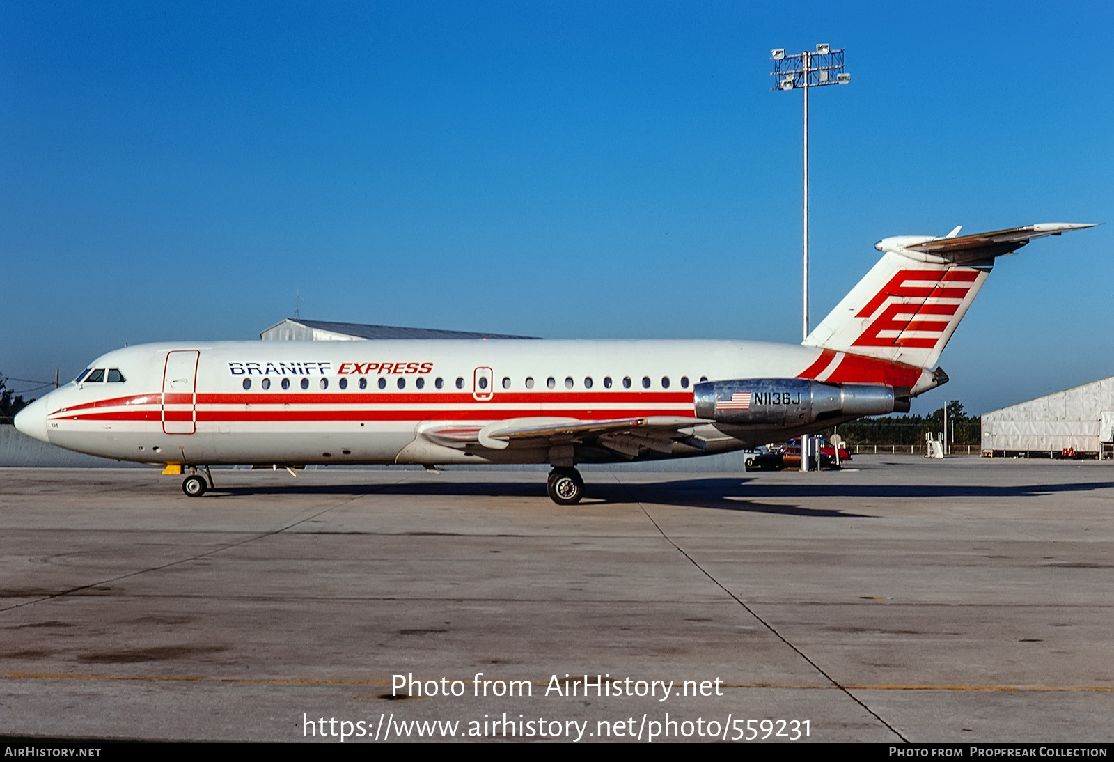 Aircraft Photo of N1136J | BAC 111-203AE One-Eleven | Braniff Express | AirHistory.net #559231