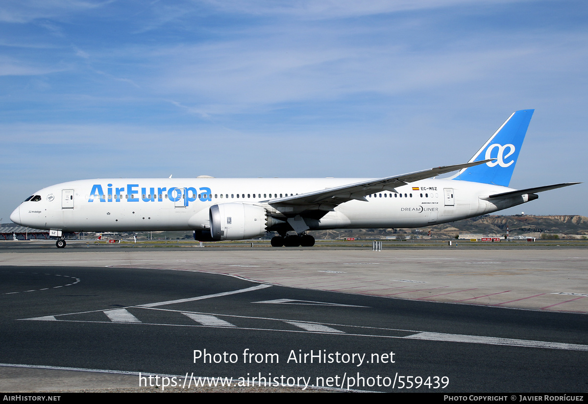 Aircraft Photo of EC-MSZ | Boeing 787-9 Dreamliner | Air Europa | AirHistory.net #559439