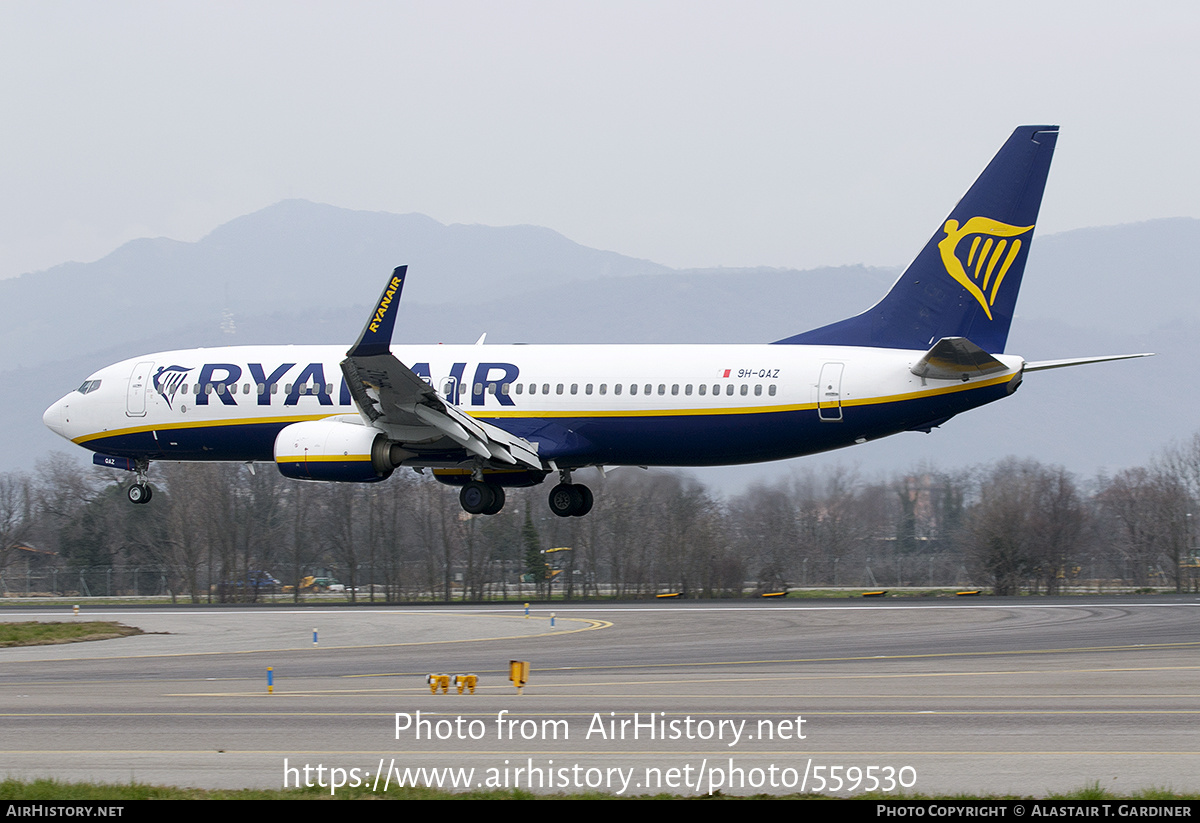 Aircraft Photo of 9H-QAZ | Boeing 737-8AS | Ryanair | AirHistory.net #559530