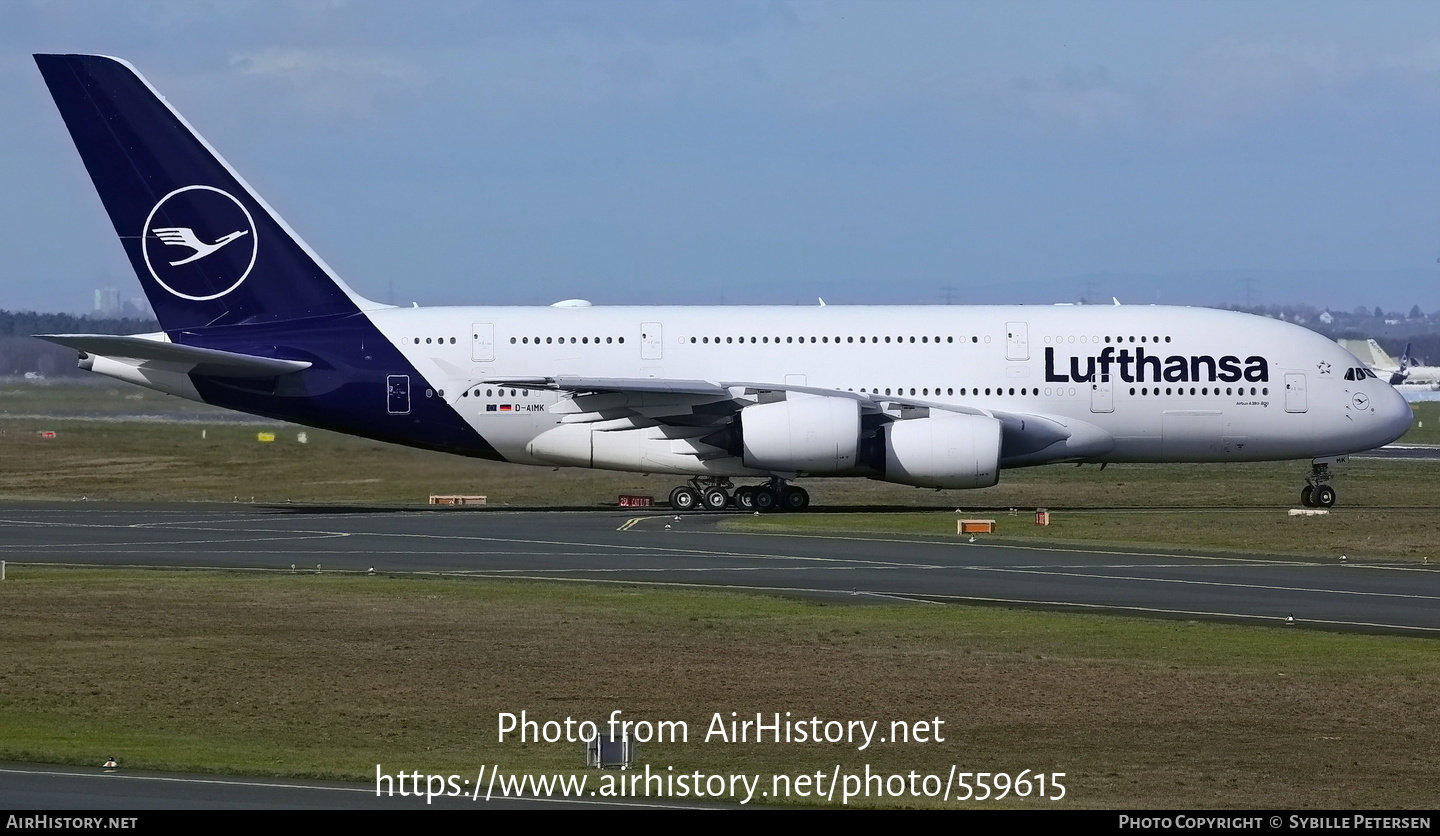 Aircraft Photo of D-AIMK | Airbus A380-841 | Lufthansa | AirHistory.net #559615