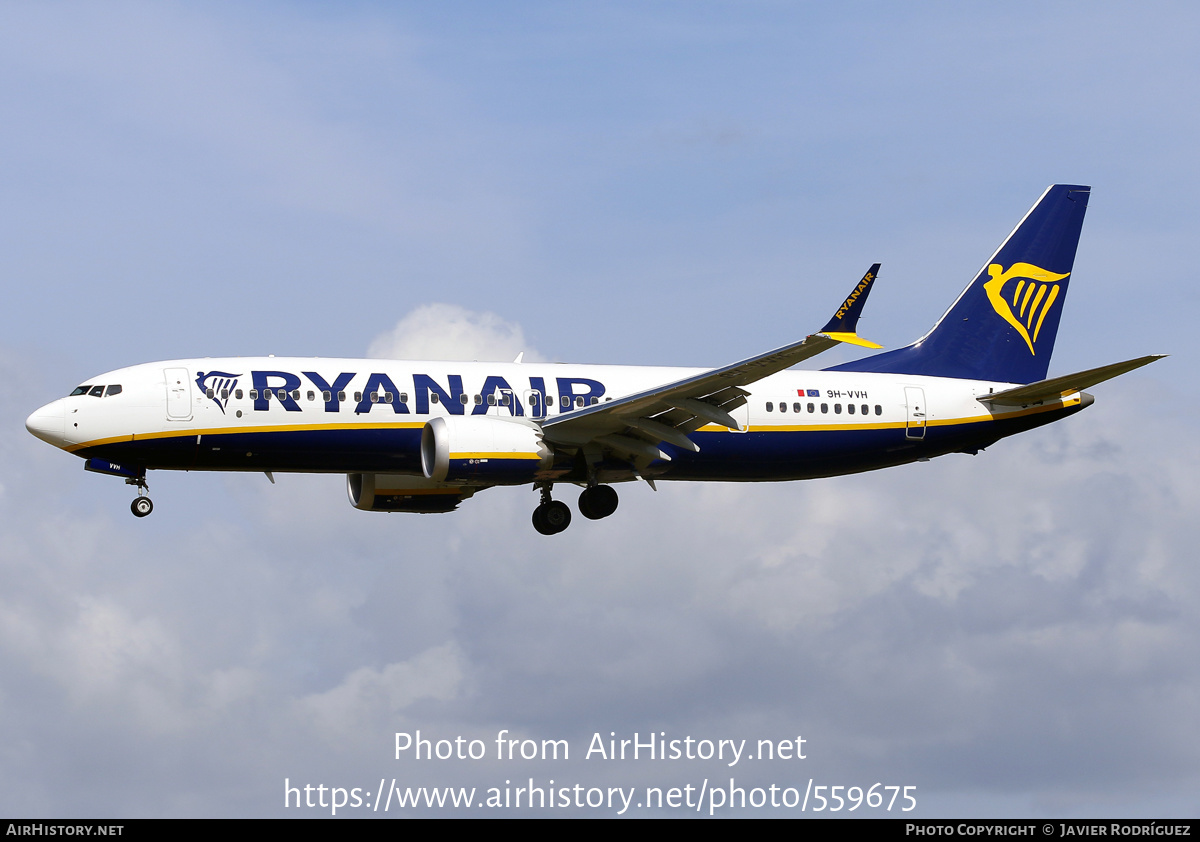 Aircraft Photo of 9H-VVH | Boeing 737-8200 Max 200 | Ryanair | AirHistory.net #559675