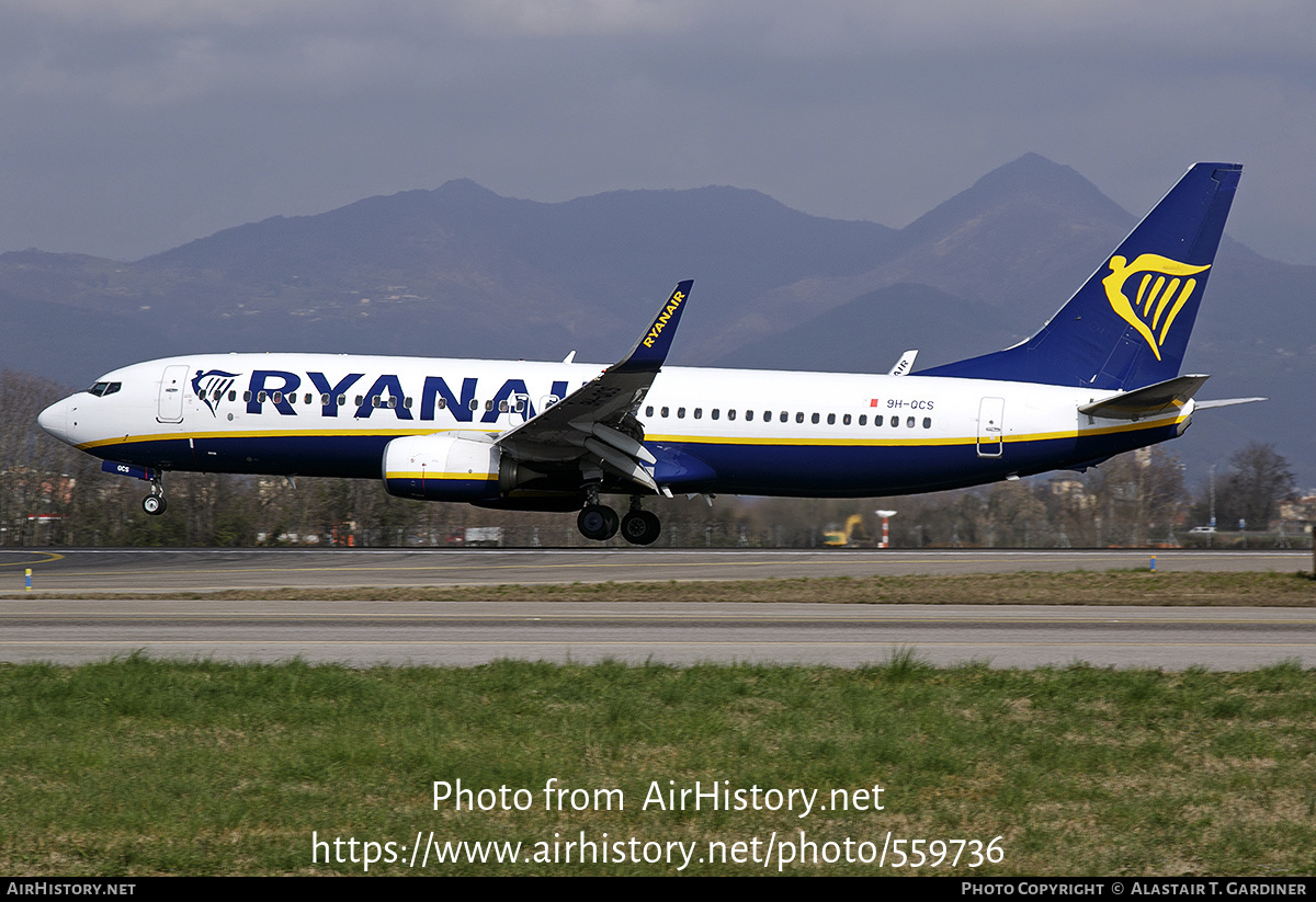 Aircraft Photo of 9H-QCS | Boeing 737-8AS | Ryanair | AirHistory.net #559736