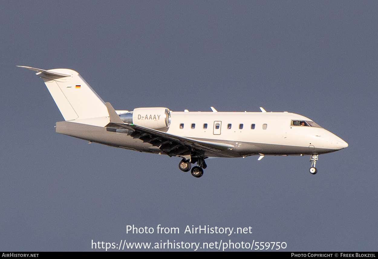 Aircraft Photo of D-AAAY | Bombardier Challenger 604 (CL-600-2B16) | AirHistory.net #559750