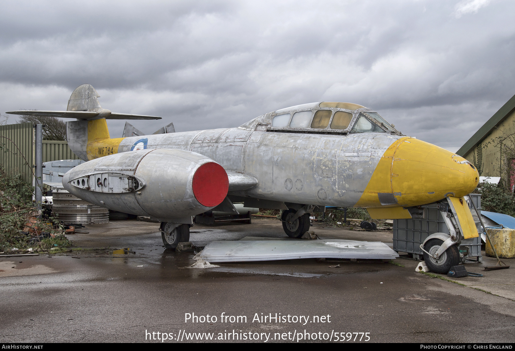 Aircraft Photo of WF784 | Gloster Meteor T7 | UK - Air Force | AirHistory.net #559775