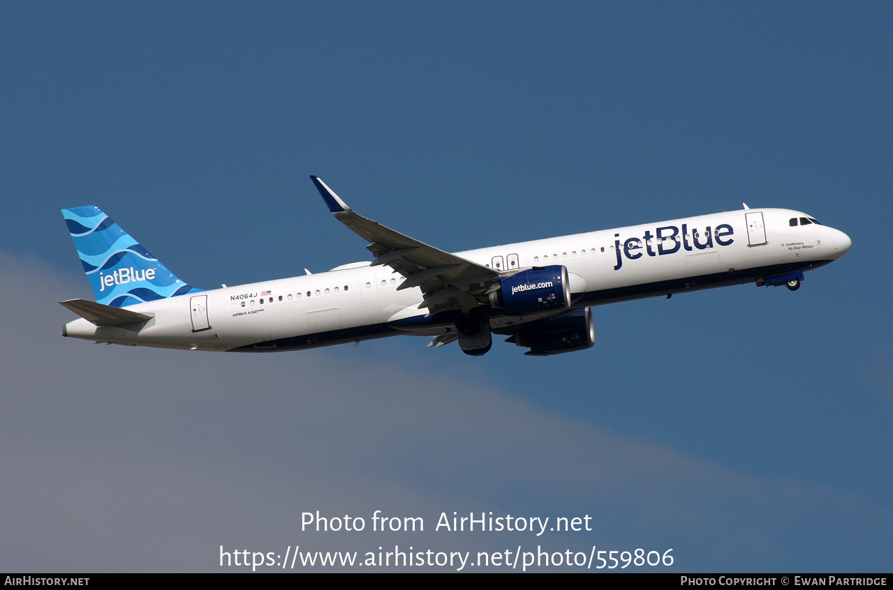 Aircraft Photo of N4064J | Airbus A321-271NX | JetBlue Airways ...