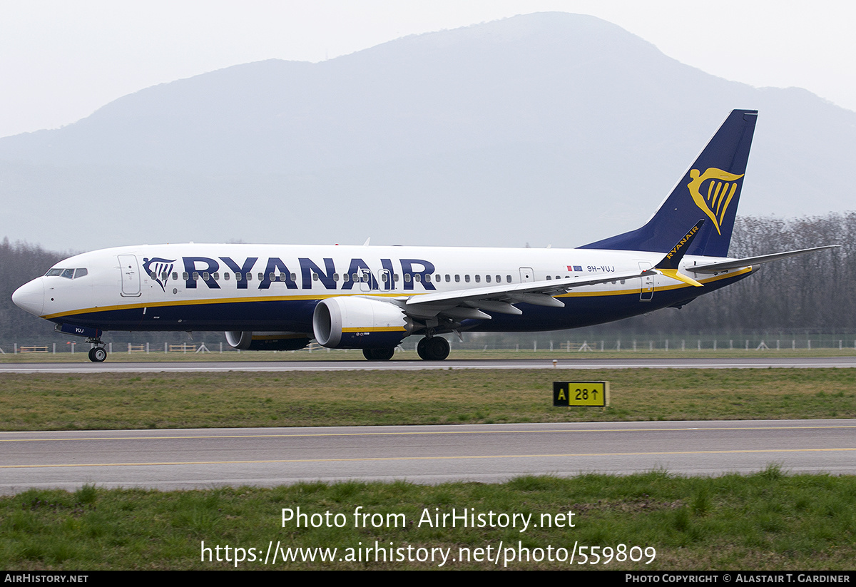 Aircraft Photo of 9H-VUJ | Boeing 737-8200 Max 200 | Ryanair | AirHistory.net #559809