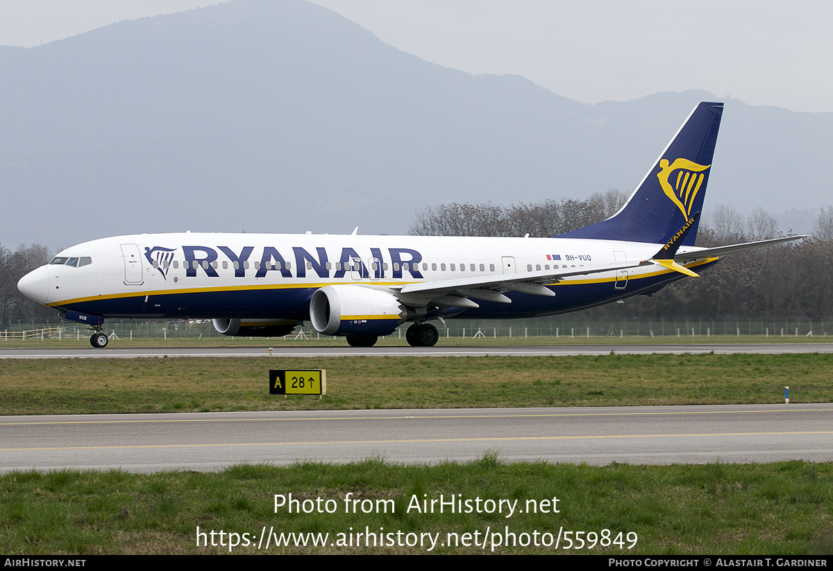 Aircraft Photo of 9H-VUQ | Boeing 737-8200 Max 200 | Ryanair | AirHistory.net #559849