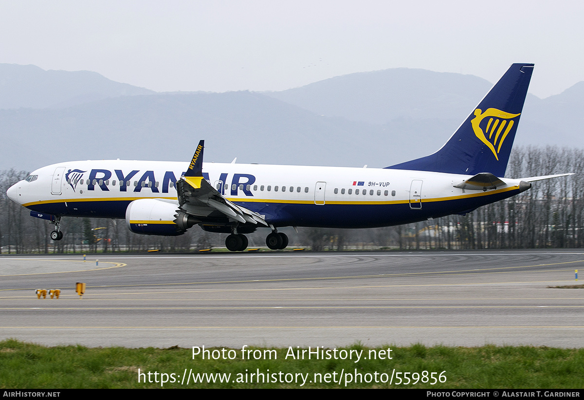 Aircraft Photo of 9H-VUP | Boeing 737-8200 Max 200 | Ryanair | AirHistory.net #559856