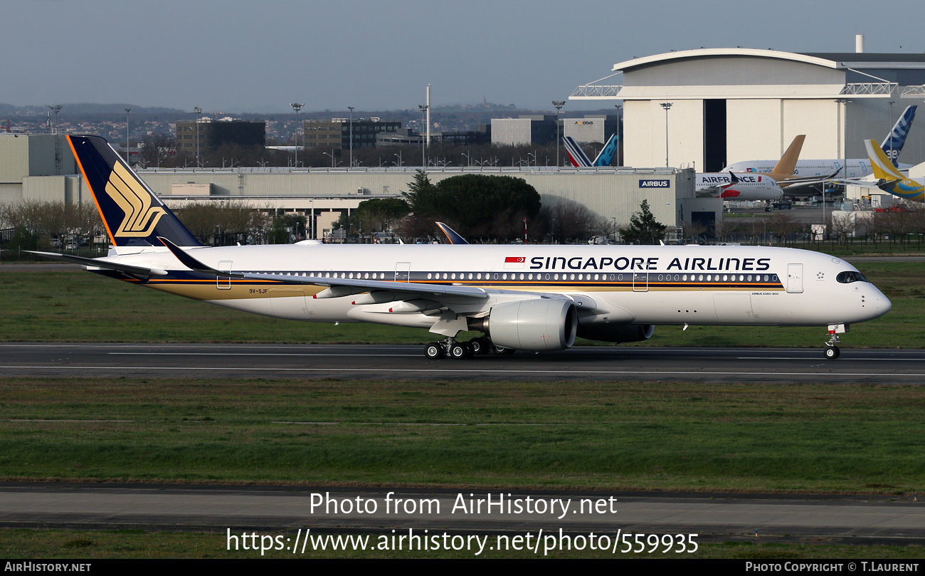 Aircraft Photo of 9V-SJF | Airbus A350-941 | Singapore Airlines | AirHistory.net #559935