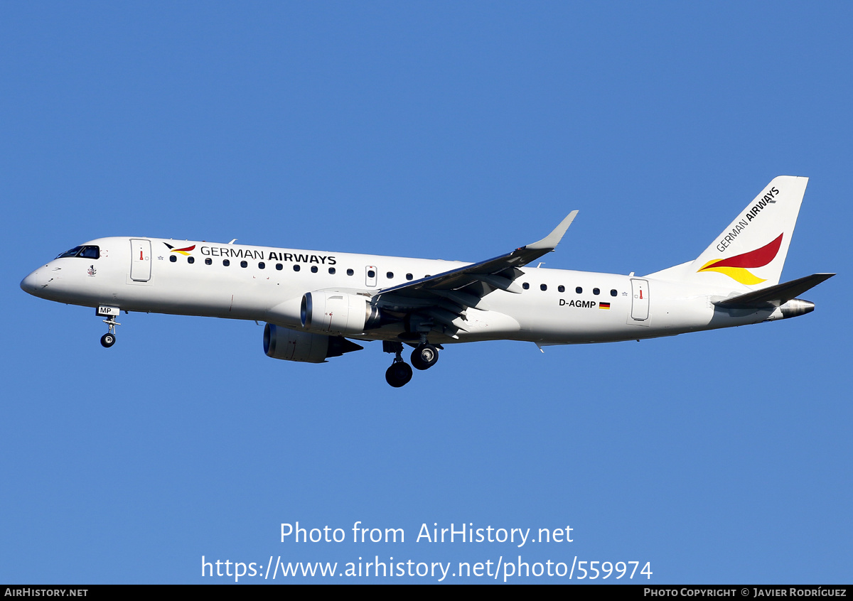 Aircraft Photo of D-AGMP | Embraer 190AR (ERJ-190-100IGW) | German Airways | AirHistory.net #559974