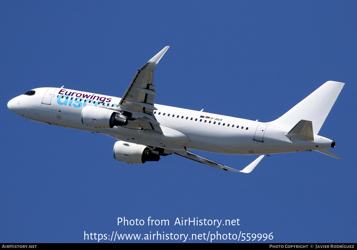 Aircraft Photo of D-AIUV | Airbus A320-214 | Eurowings Discover | AirHistory.net #559996