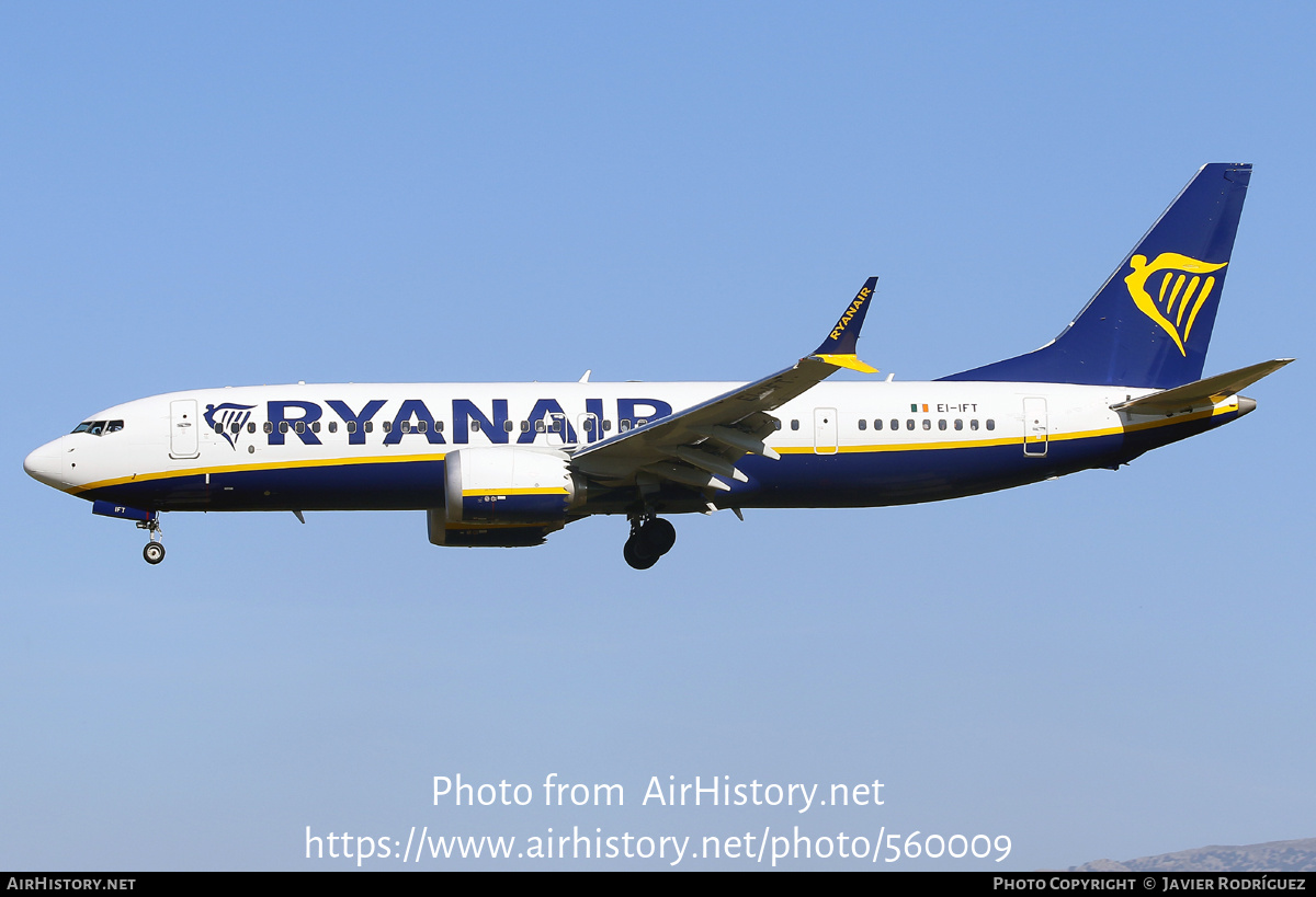 Aircraft Photo of EI-IFT | Boeing 737-8200 Max 200 | Ryanair | AirHistory.net #560009