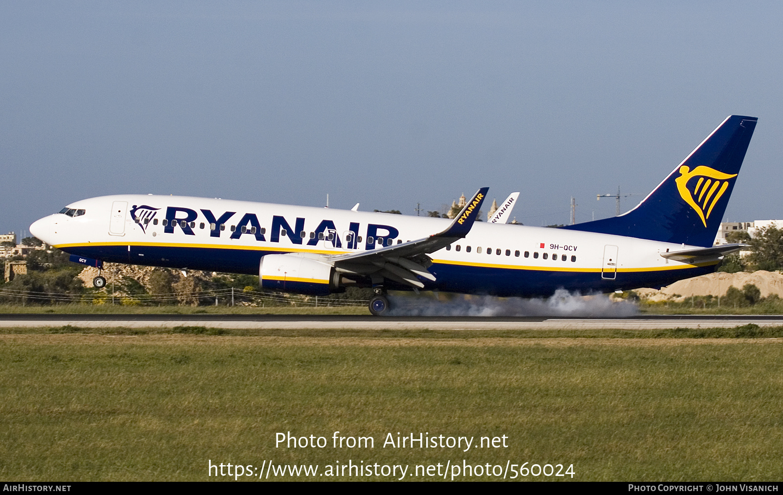 Aircraft Photo of 9H-QCV | Boeing 737-8AS | Ryanair | AirHistory.net #560024