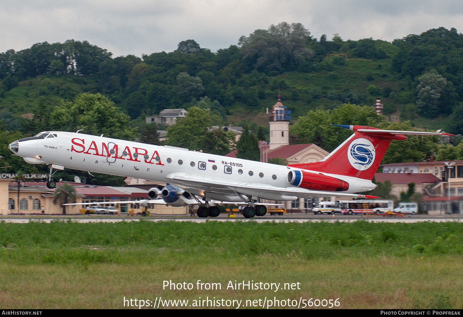 Aircraft Photo of RA-65105 | Tupolev Tu-134A | Samara Airlines | AirHistory.net #560056