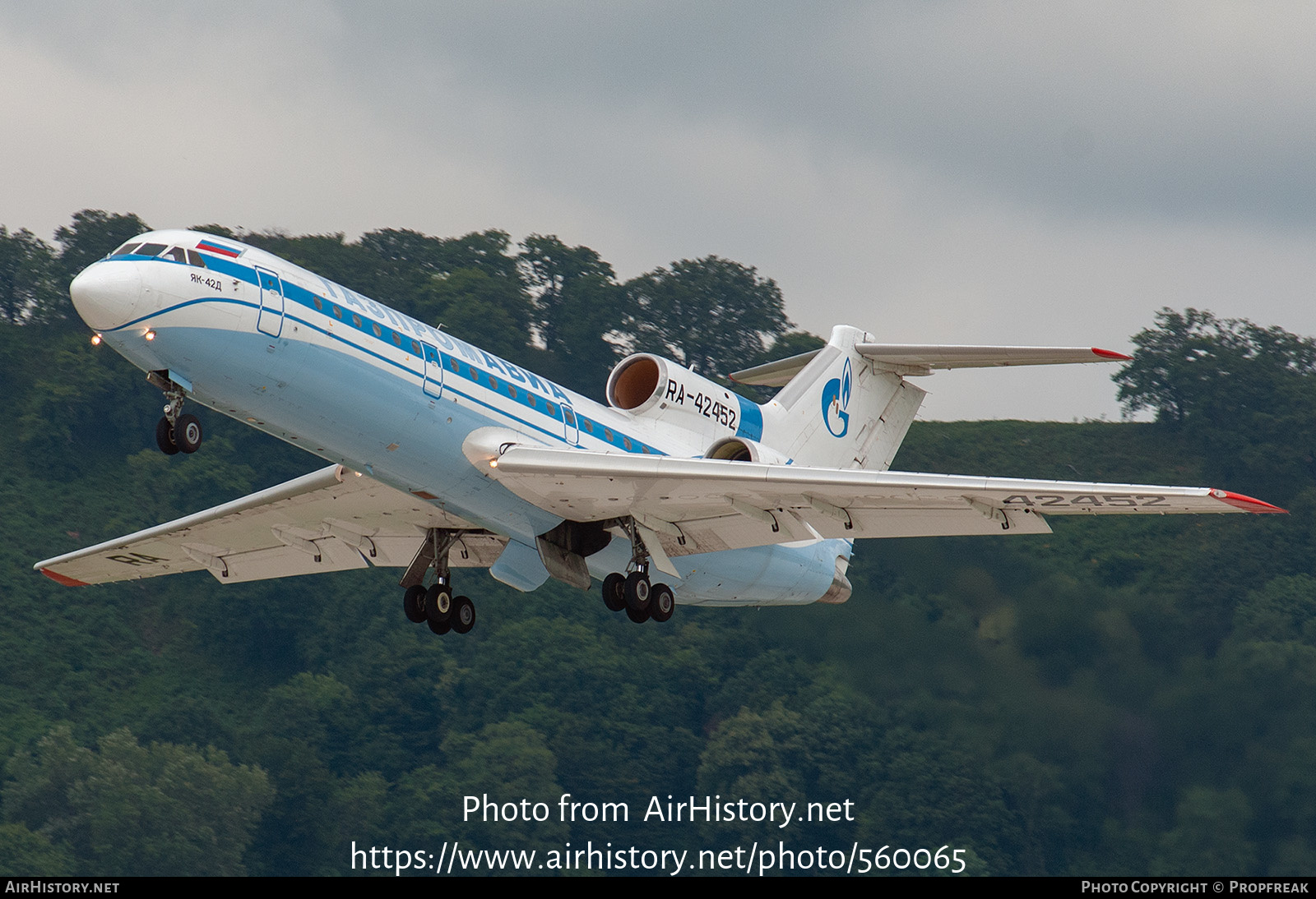 Aircraft Photo of RA-42452 | Yakovlev Yak-42D | Gazpromavia | AirHistory.net #560065