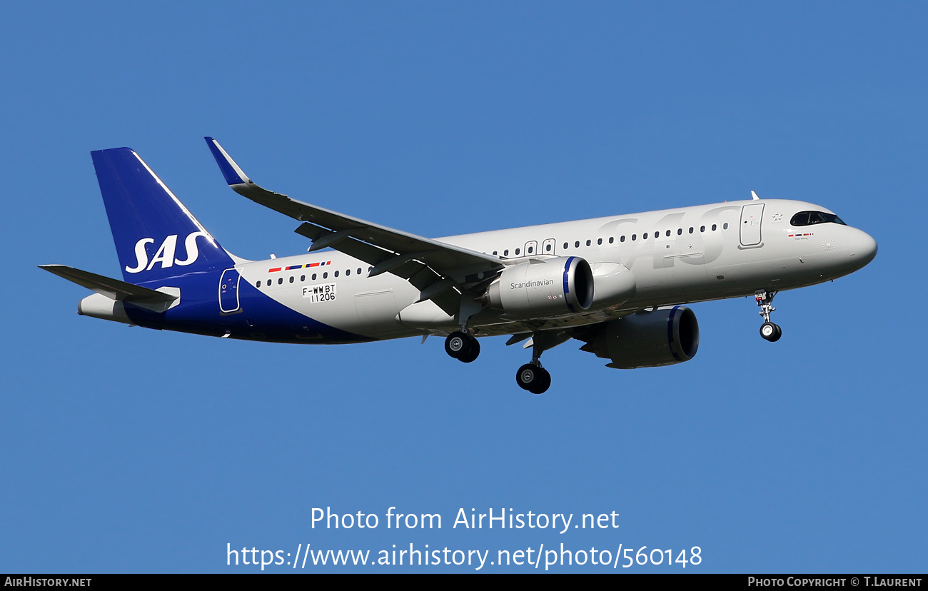 Aircraft Photo of F-WWBT | Airbus A320-251N | Scandinavian Airlines - SAS | AirHistory.net #560148