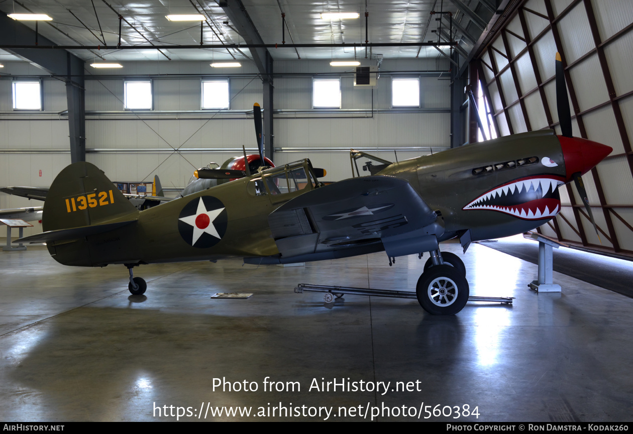 Aircraft Photo of N940AK / NX940AK / 113521 | Curtiss P-40E Warhawk | USA - Air Force | AirHistory.net #560384