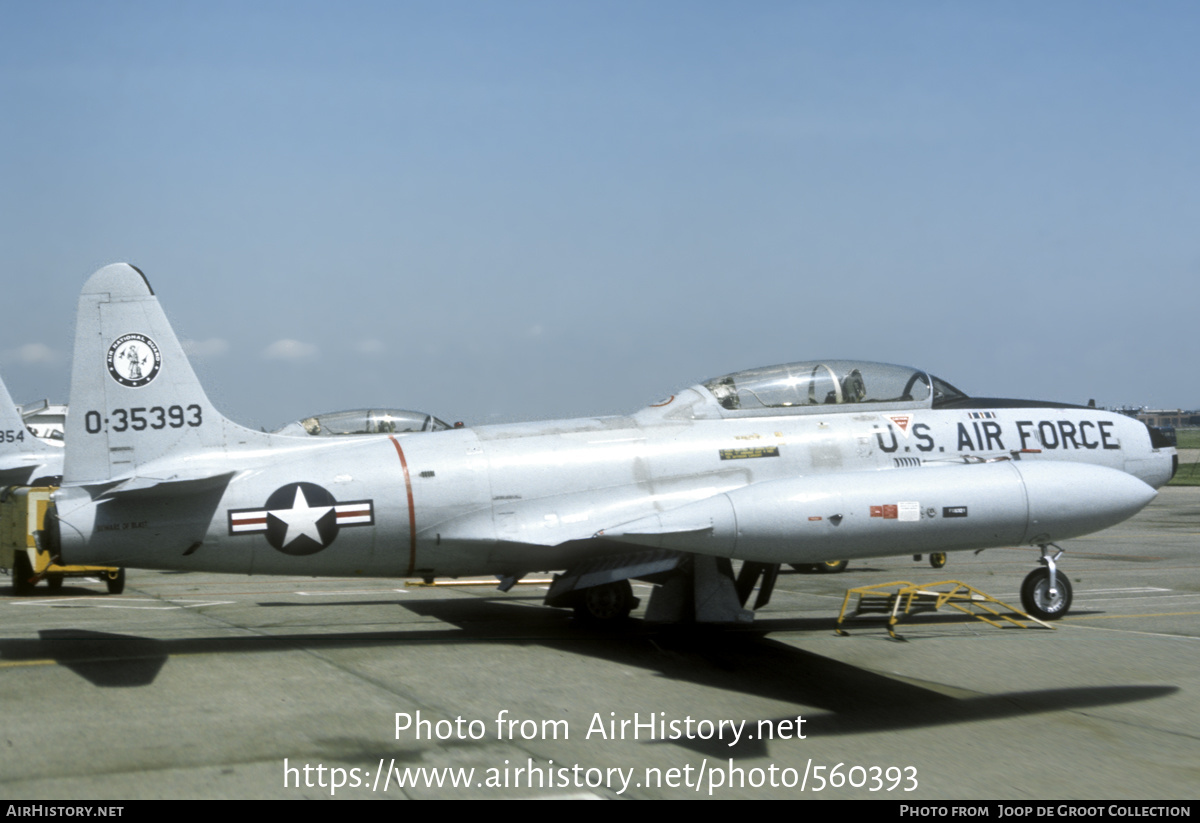 Aircraft Photo of 53-5393 / 0-35393 | Lockheed T-33A | USA - Air Force | AirHistory.net #560393