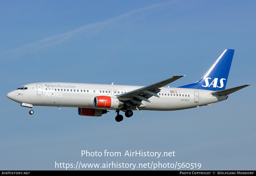 Aircraft Photo of LN-RCY | Boeing 737-883 | Scandinavian Airlines - SAS | AirHistory.net #560519