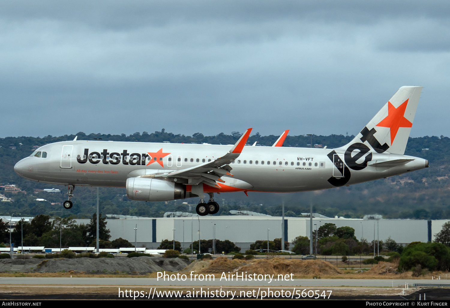 Aircraft Photo of VH-VFT | Airbus A320-232 | Jetstar Airways | AirHistory.net #560547