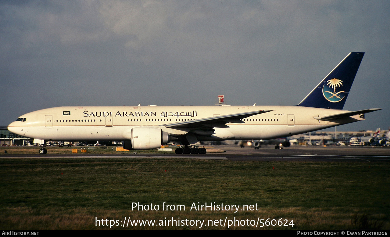 Aircraft Photo of HZ-AKG | Boeing 777-268/ER | Saudi Arabian Airlines | AirHistory.net #560624