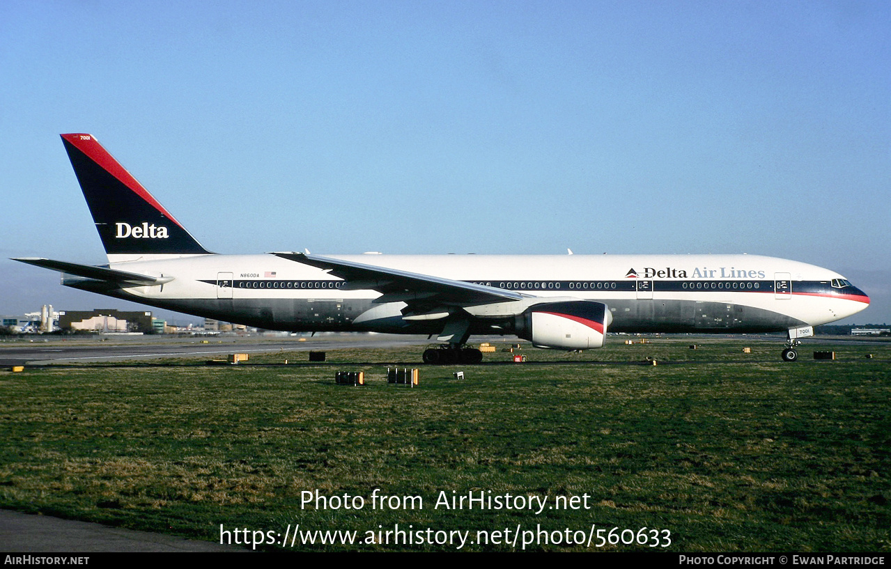 Aircraft Photo of N860DA | Boeing 777-232/ER | Delta Air Lines | AirHistory.net #560633