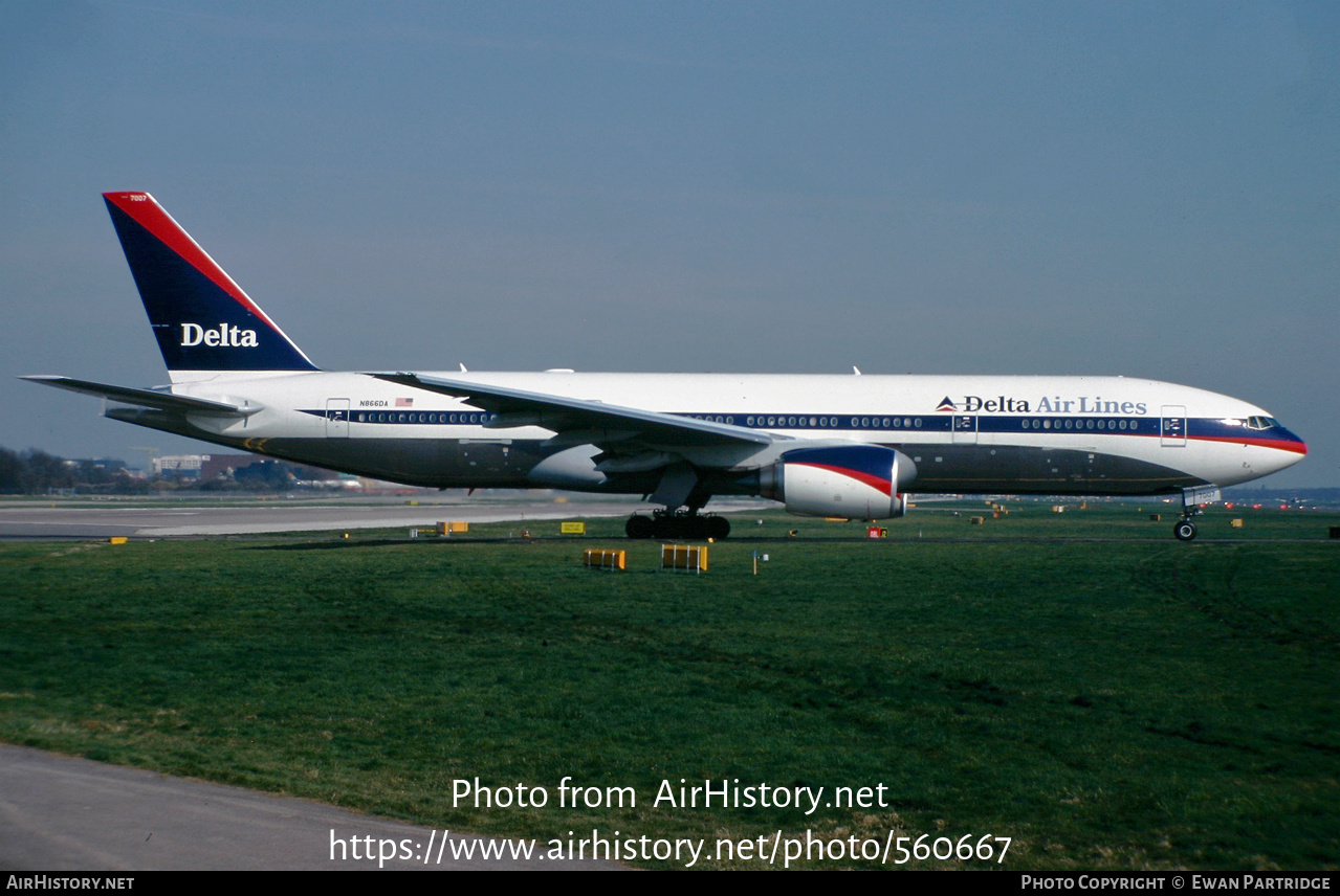 Aircraft Photo of N863DA | Boeing 777-232/ER | Delta Air Lines | AirHistory.net #560667