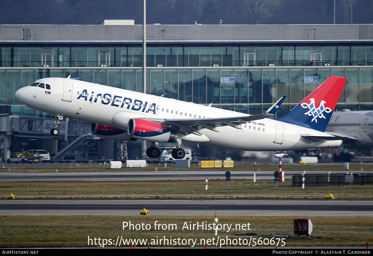 Aircraft Photo of YU-APO | Airbus A320-232 | Air Serbia | AirHistory.net #560675