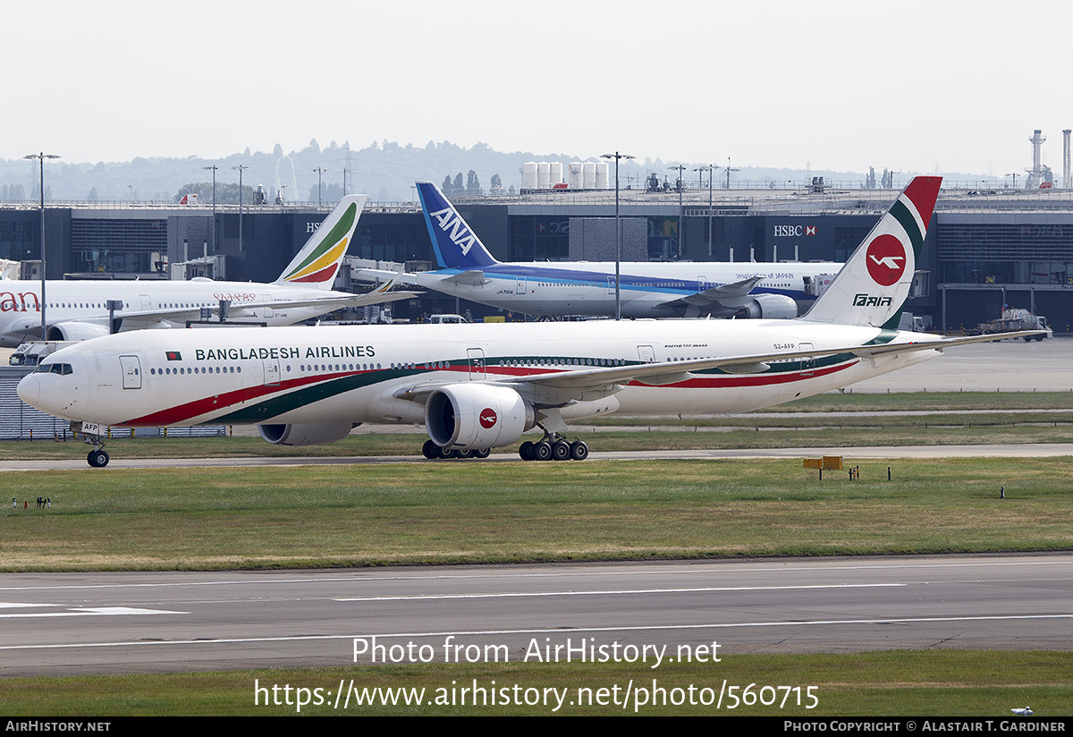 Aircraft Photo of S2-AFP | Boeing 777-3E9/ER | Biman Bangladesh Airlines | AirHistory.net #560715