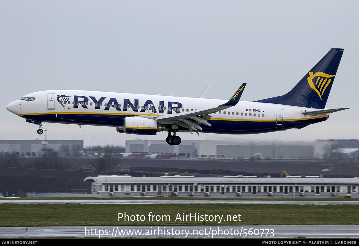 Aircraft Photo of EI-DPV | Boeing 737-8AS | Ryanair | AirHistory.net #560773