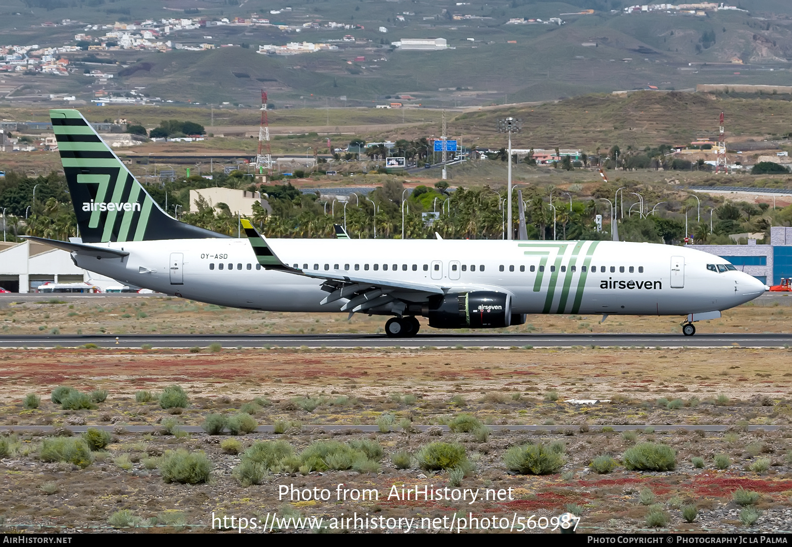 Aircraft Photo of OY-ASD | Boeing 737-8FZ | Airseven | AirHistory.net #560987