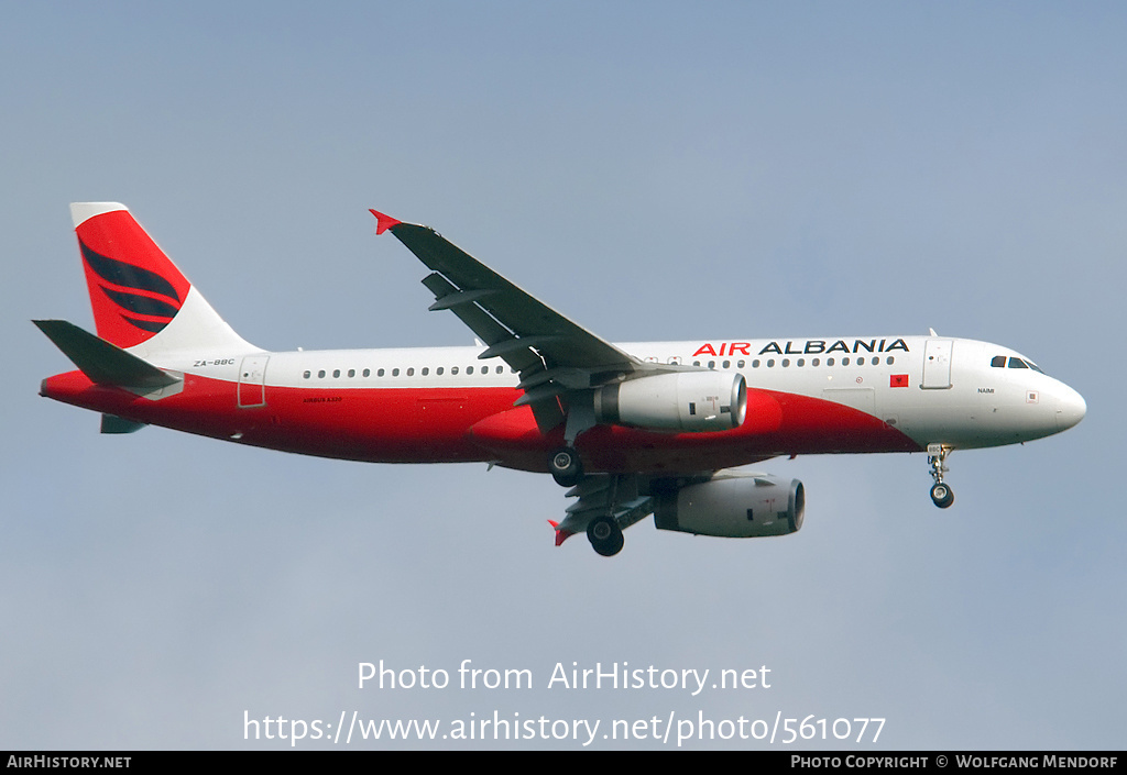 Aircraft Photo of ZA-BBC | Airbus A320-232 | Air Albania | AirHistory.net #561077