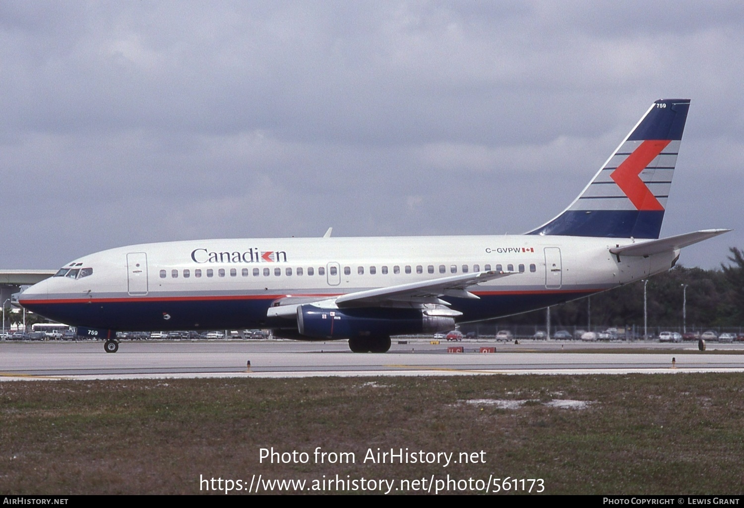 Aircraft Photo of C-GVPW | Boeing 737-275/Adv | Canadian Airlines | AirHistory.net #561173