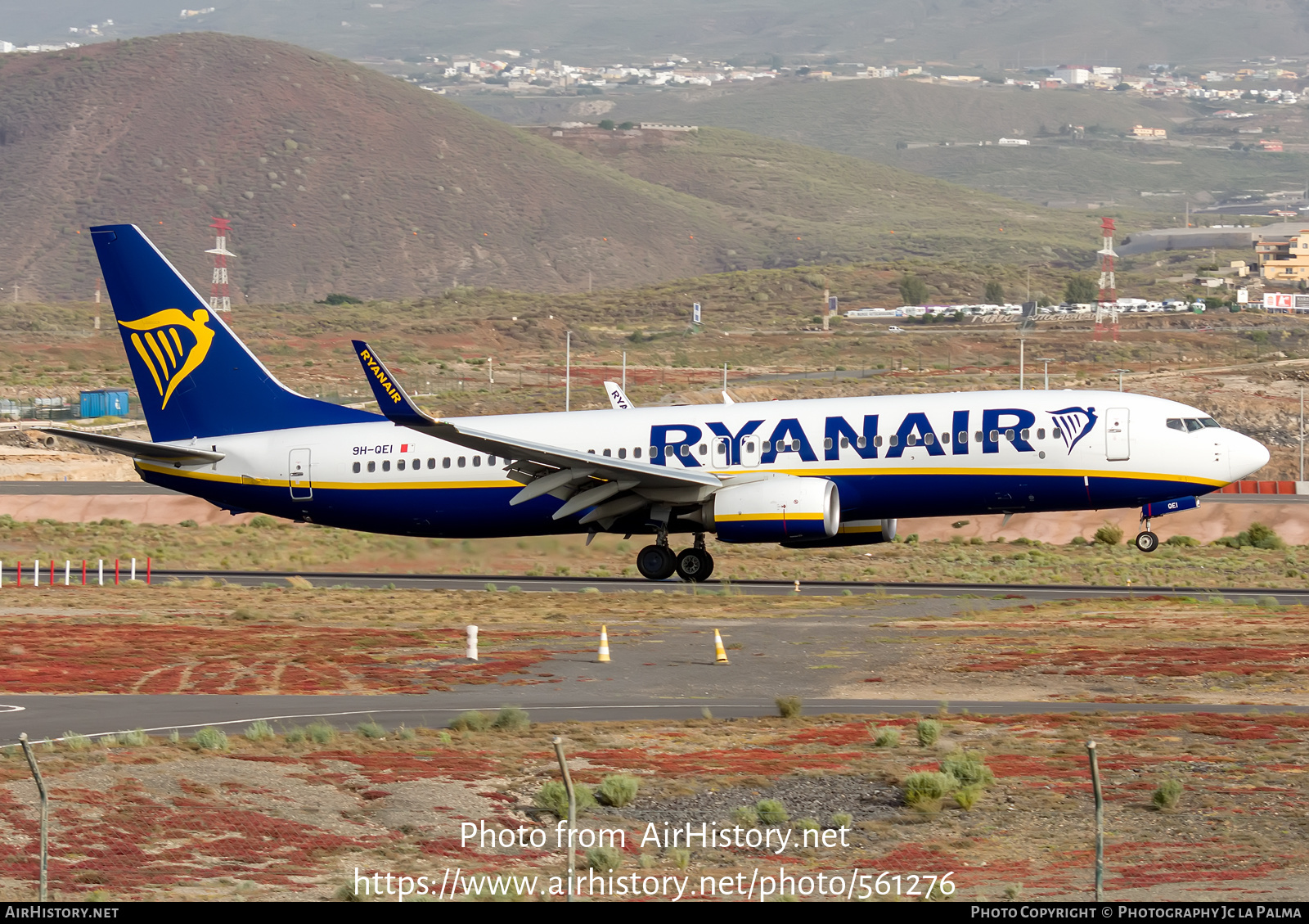 Aircraft Photo of 9H-QEI | Boeing 737-800 | Ryanair | AirHistory.net #561276