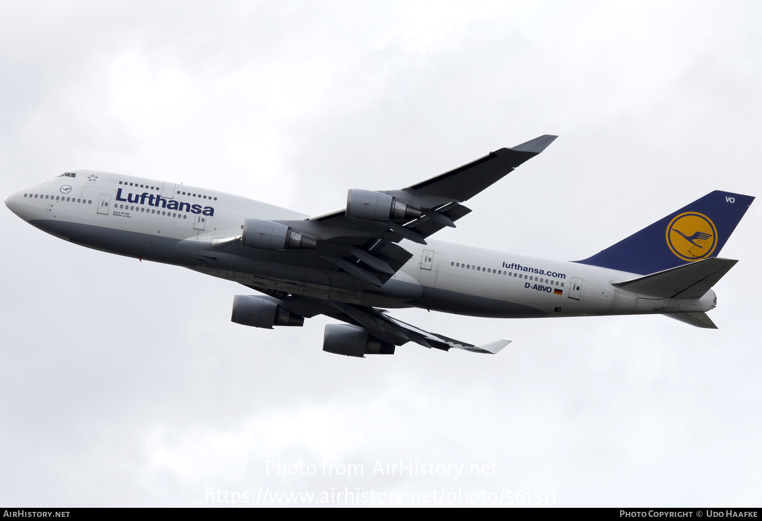 Aircraft Photo of D-ABVO | Boeing 747-430 | Lufthansa | AirHistory.net #561311