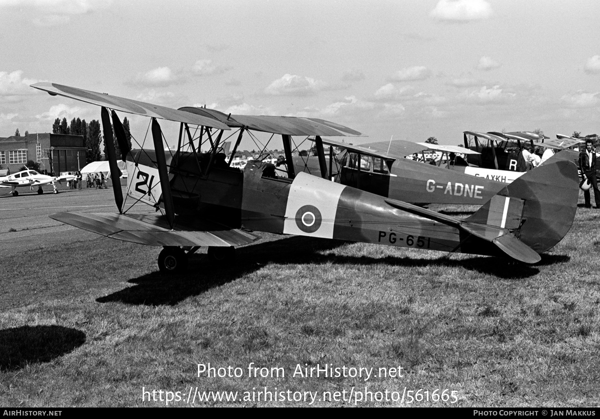 Aircraft Photo of G-AYUX / PG651 | De Havilland D.H. 82A Tiger Moth | UK - Air Force | AirHistory.net #561665