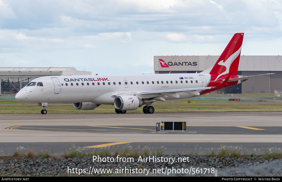 Aircraft Photo of VH-XVL | Embraer 190AR (ERJ-190-100IGW) | QantasLink | AirHistory.net #561718