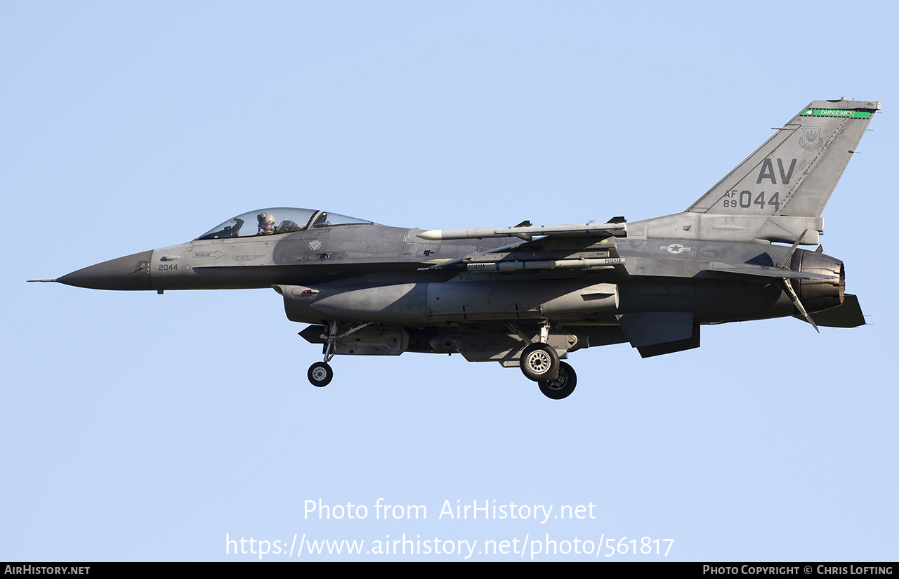 Aircraft Photo of 89-2044 / AF89-044 | Lockheed Martin F-16CM Fighting Falcon | USA - Air Force | AirHistory.net #561817