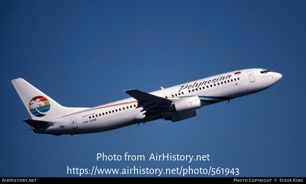 Aircraft Photo of 5W-SAM | Boeing 737-8Q8 | Polynesian Airlines | AirHistory.net #561943