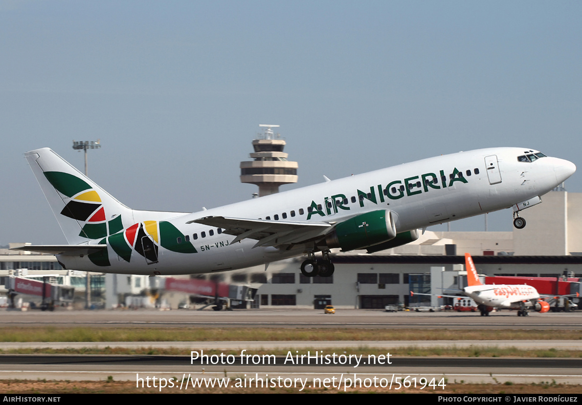 Aircraft Photo of 5N-VNJ | Boeing 737-36N | Air Nigeria | AirHistory.net #561944