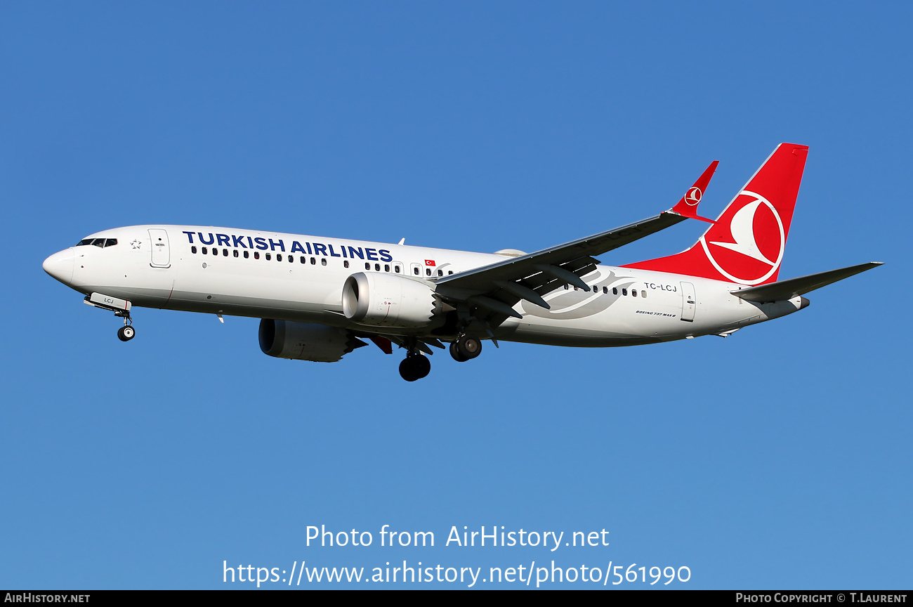 Aircraft Photo of TC-LCJ | Boeing 737-8 Max 8 | Turkish Airlines | AirHistory.net #561990