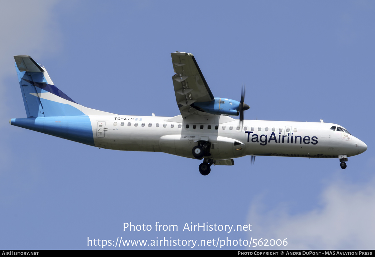 Aircraft Photo of TG-ATD | ATR ATR-72-500 (ATR-72-212A) | Transportes Aéreos Guatemaltecos - TAG Airlines | AirHistory.net #562006